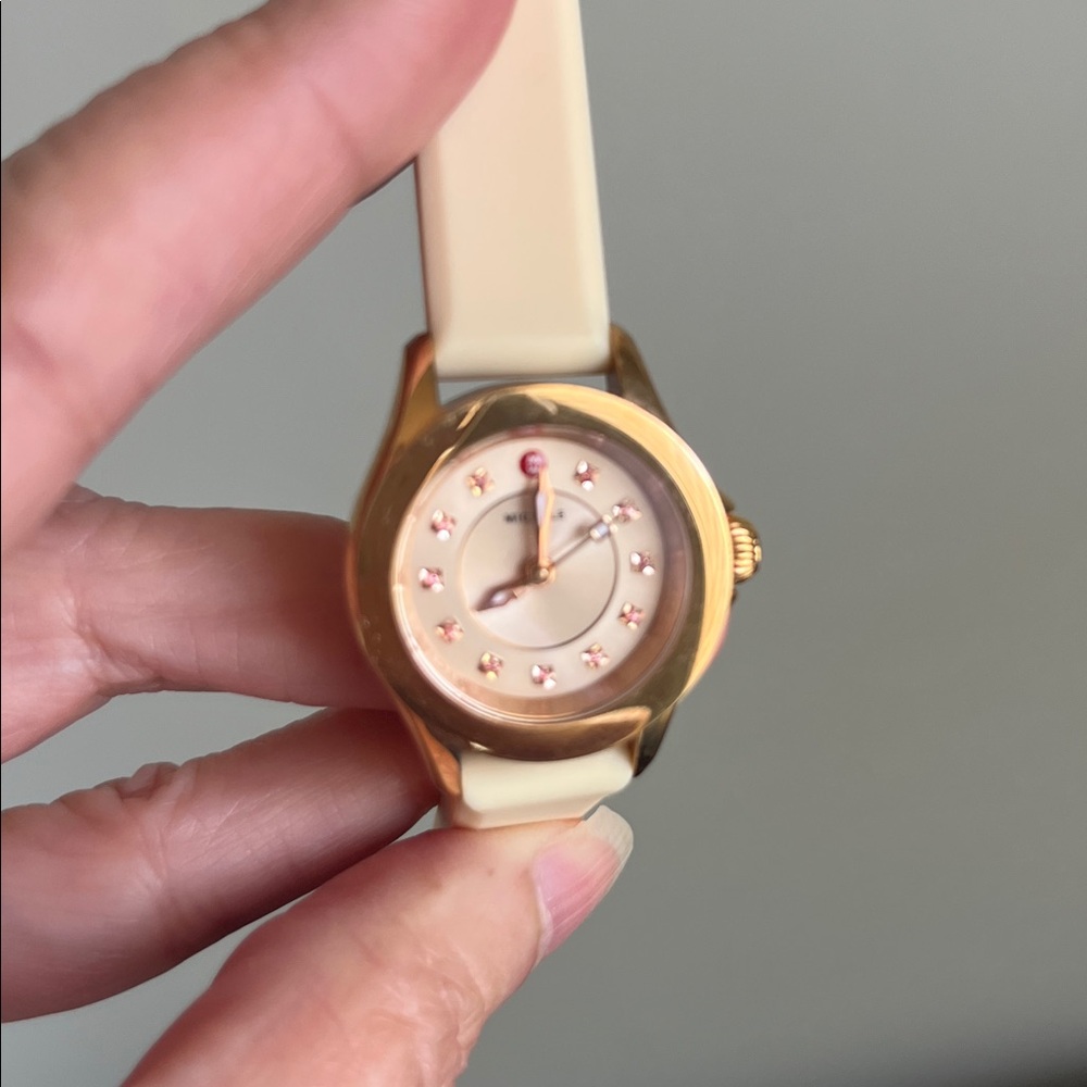 Michele Rose Gold Silicone Strap Watch - Picture 7 of 7